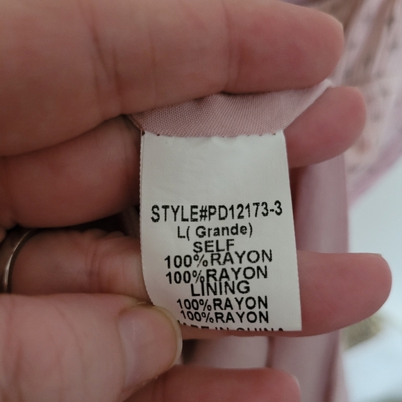 Papermoon Pink Silver Star 100% Rayon Camisole Sun Dress Size Large - Picture 10 of 10